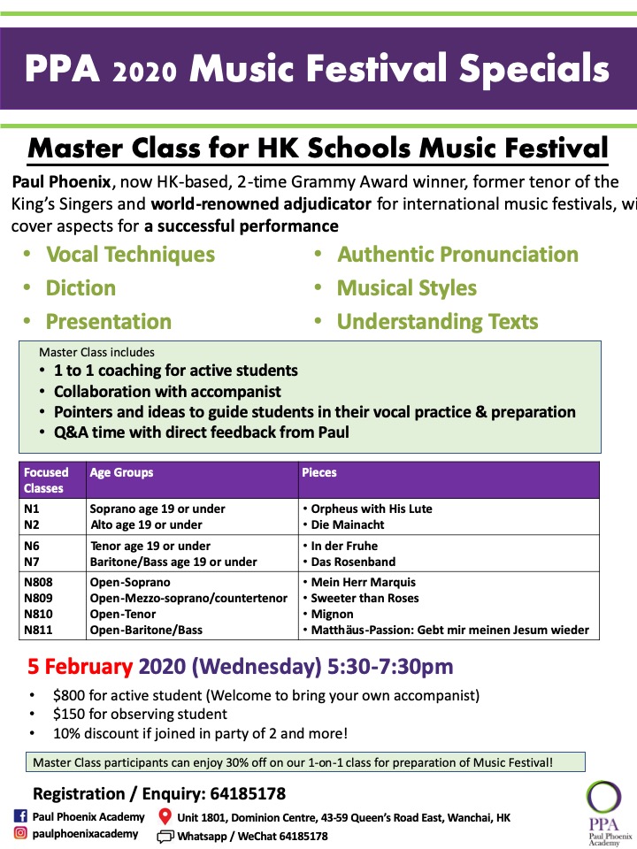 Master Class HKSMF